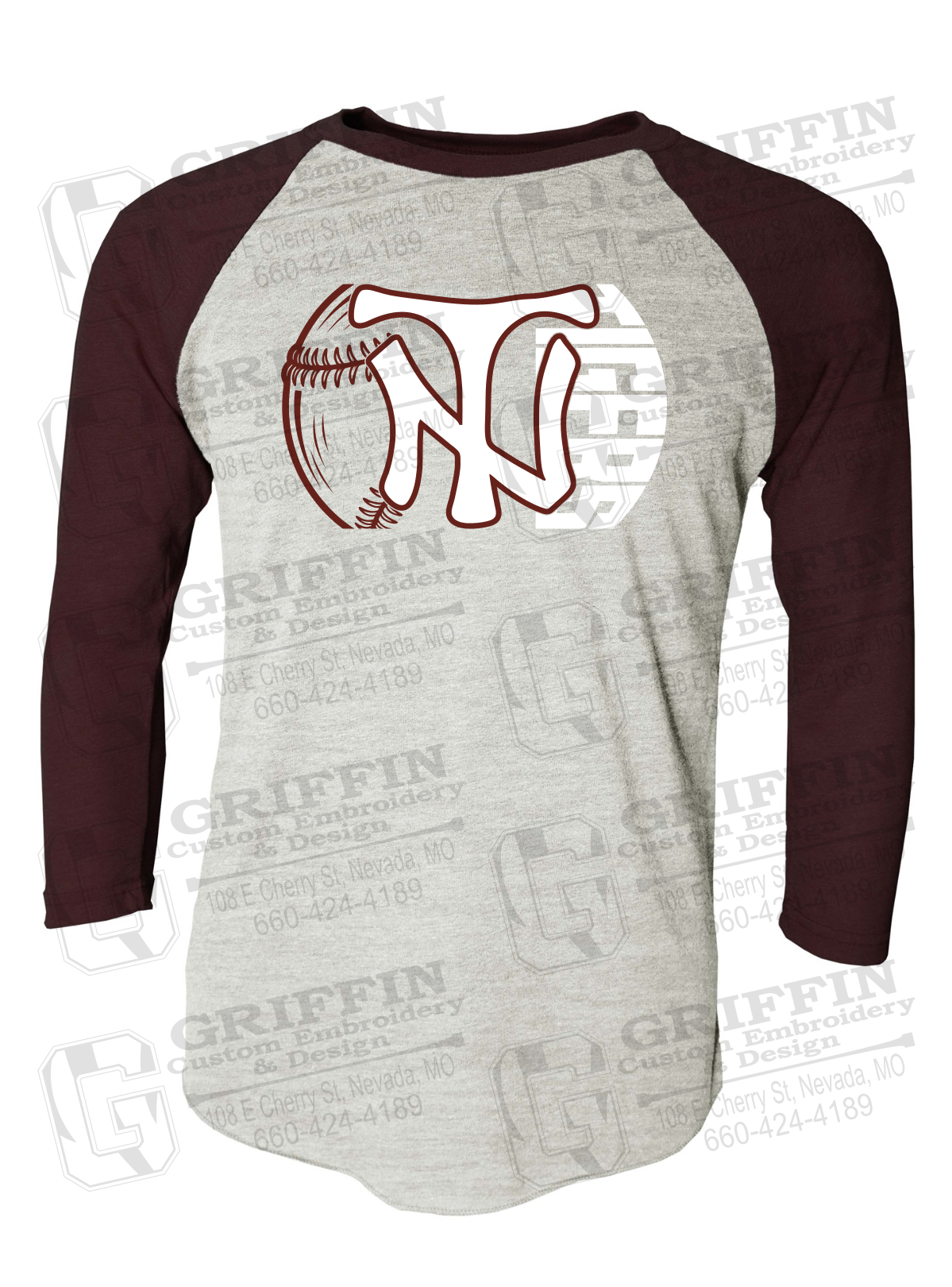 Tri-Blend Raglan Sleeve T-Shirt - Softball - Nevada Tigers 26-Z