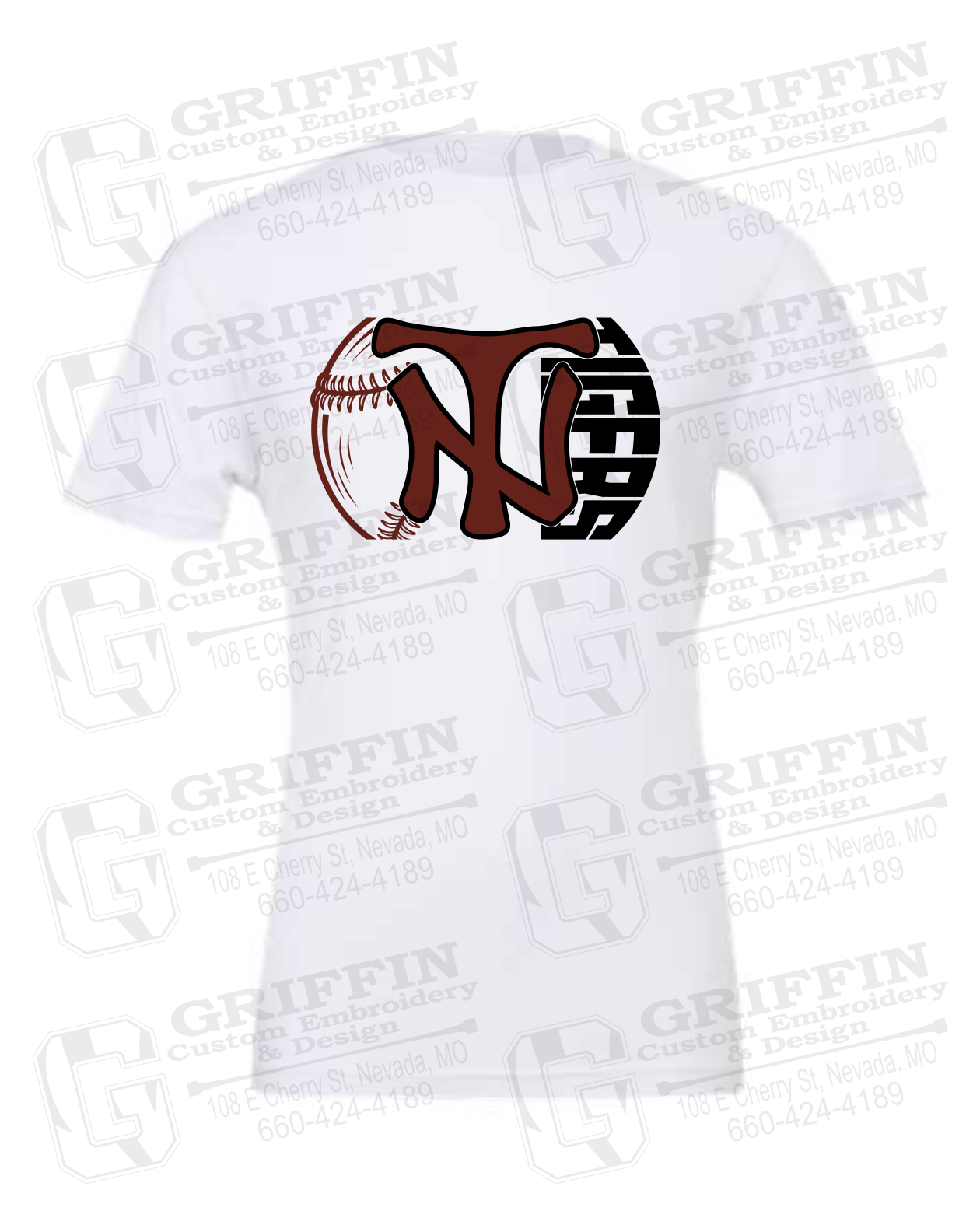 Cotton Short Sleeve T-Shirt - Softball - Nevada Tigers 26-Z