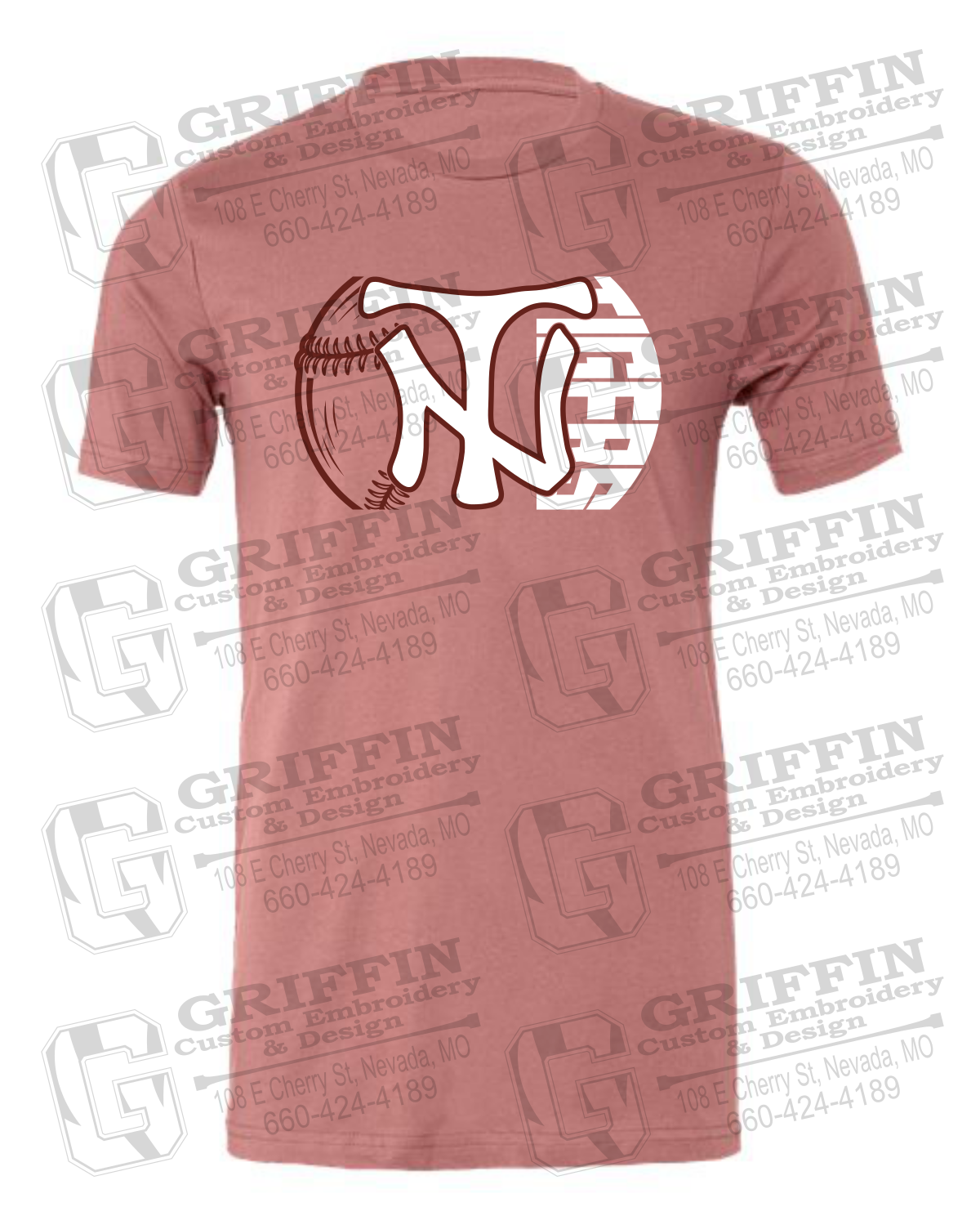Cotton Short Sleeve T-Shirt - Softball - Nevada Tigers 26-Z