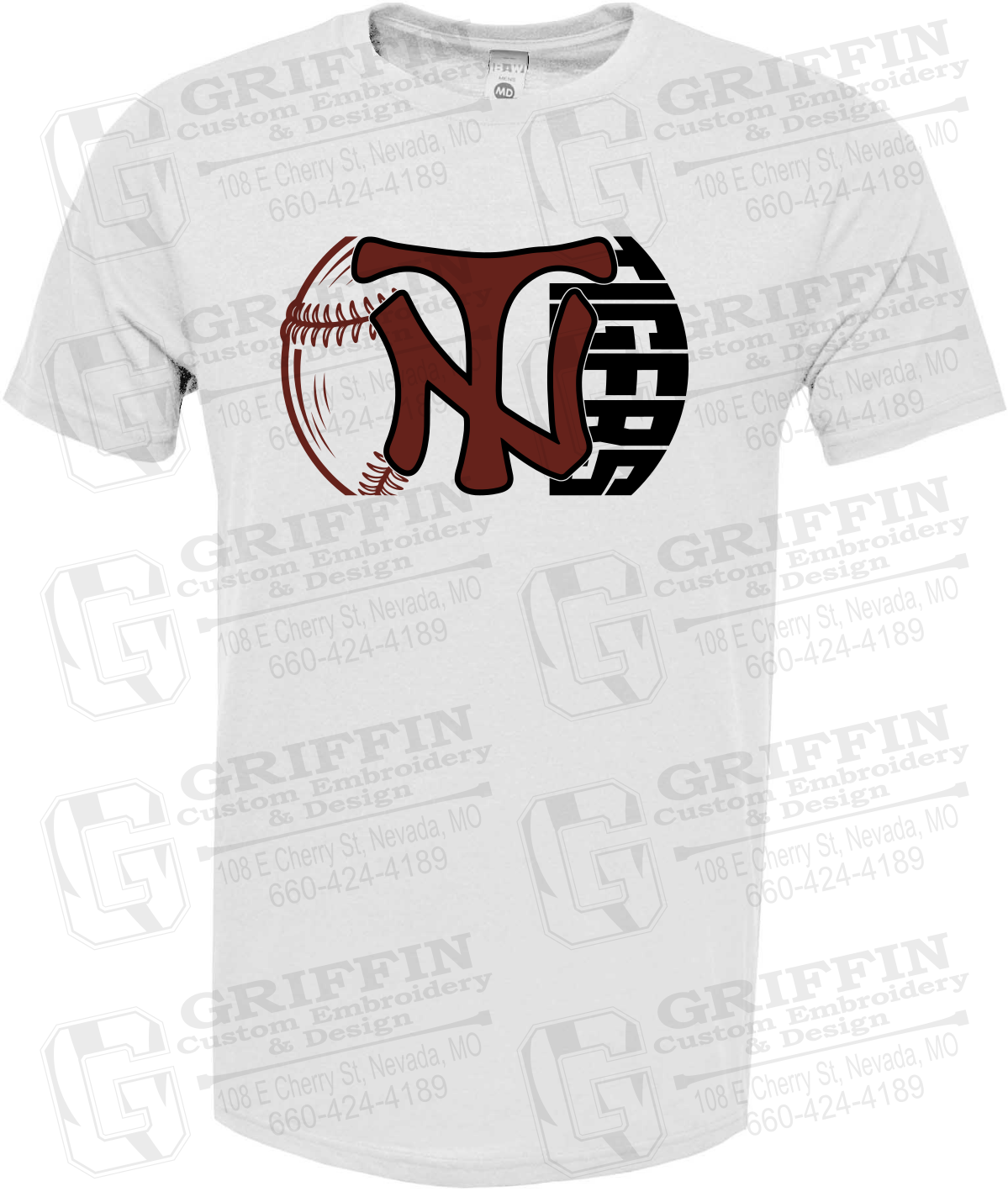 Soft-Tek Short Sleeve T-Shirt - Softball - Nevada Tigers 26-Z