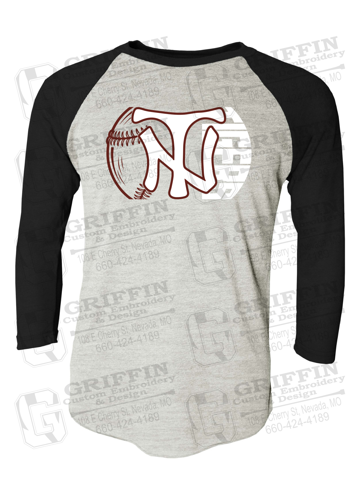 Tri-Blend Raglan Sleeve T-Shirt - Softball - Nevada Tigers 26-Z