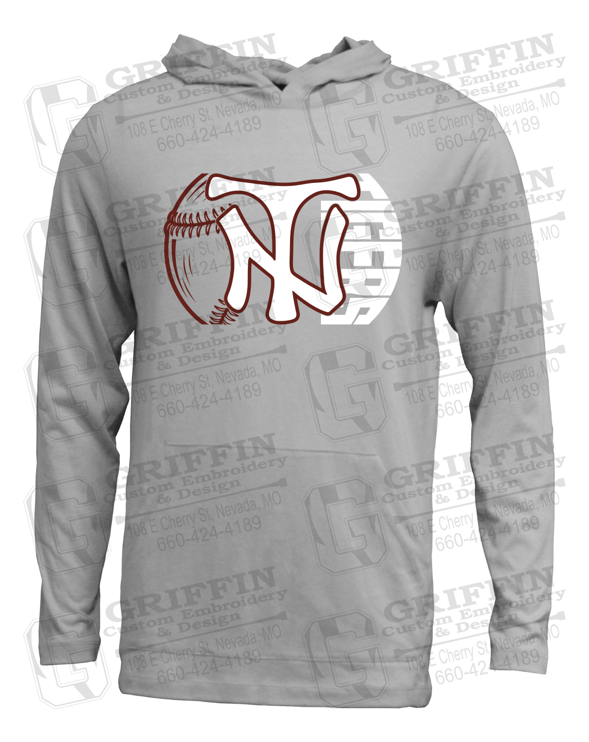 Soft-Tek T-Shirt Hoodie - Softball - Nevada Tigers 26-Z