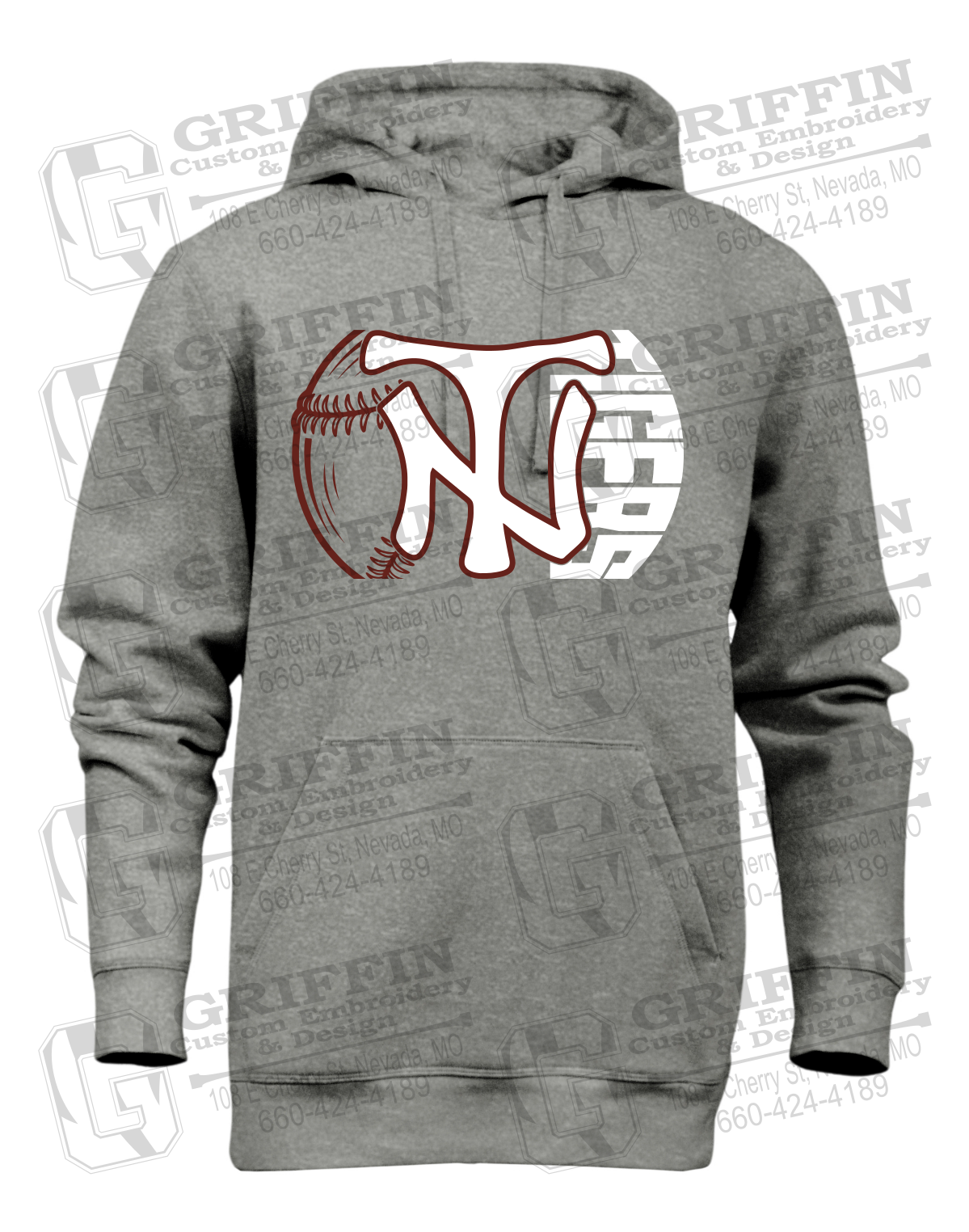 Heavyweight Fleece Hoodie - Softball - Nevada Tigers 26-Z