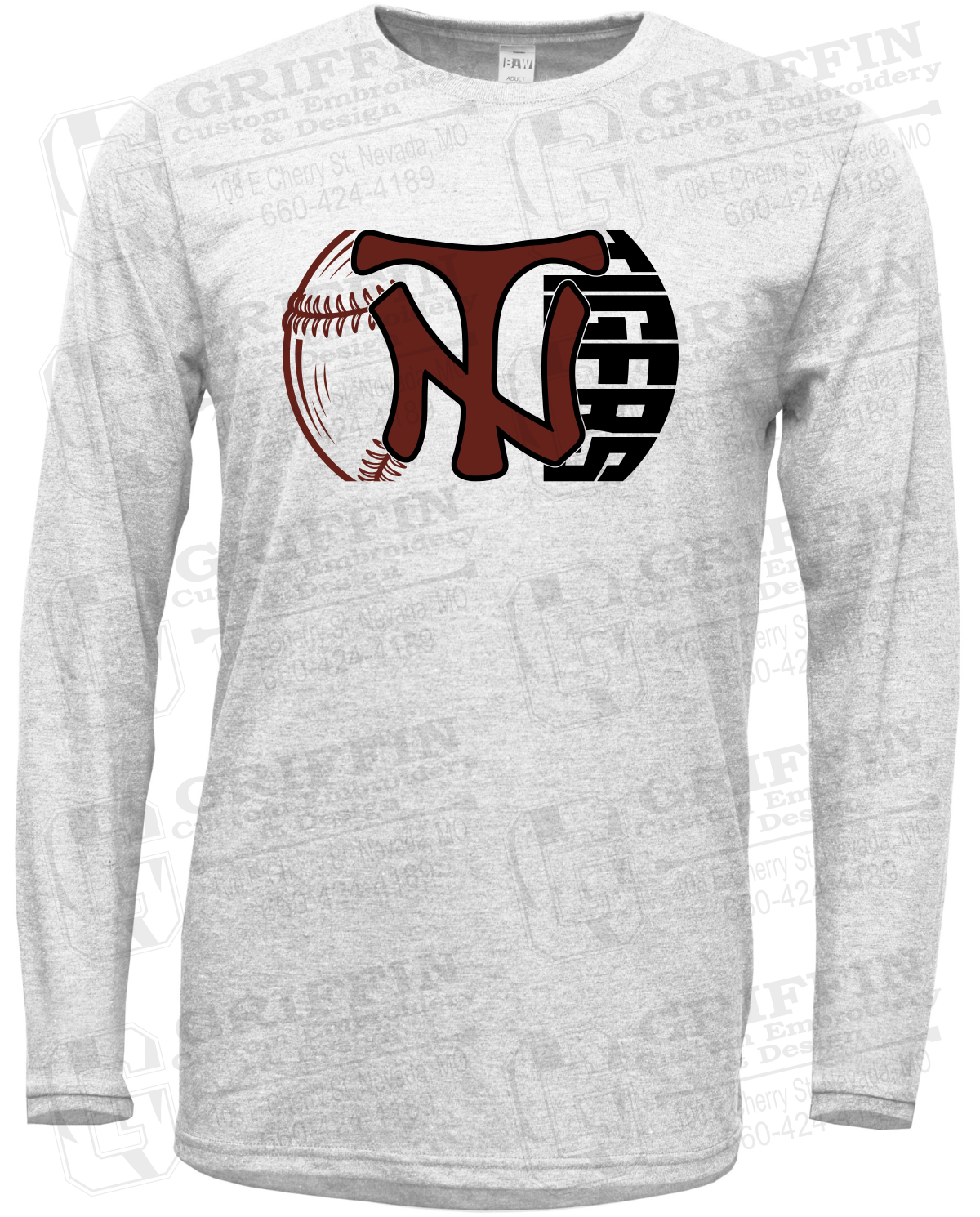 Soft-Tek Long Sleeve T-Shirt - Softball - Nevada Tigers 26-Z