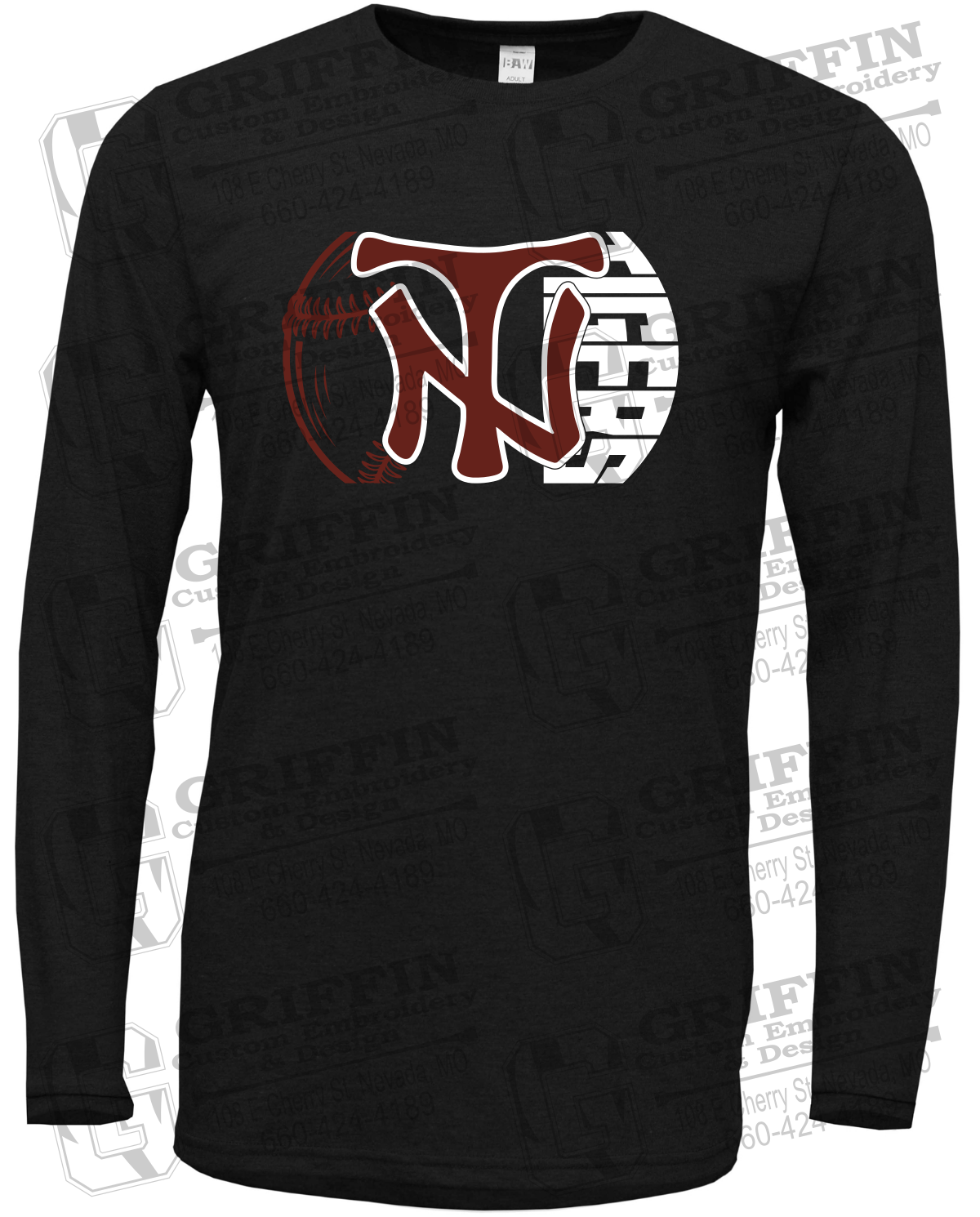 Soft-Tek Long Sleeve T-Shirt - Softball - Nevada Tigers 26-Z