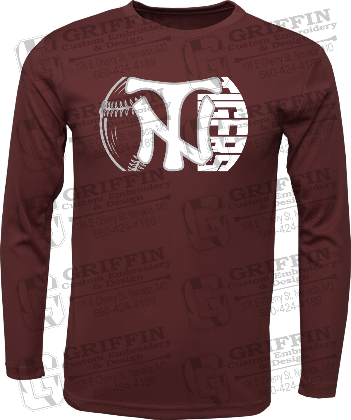 Toddler Dry-Fit Long Sleeve T-Shirt - Softball - Nevada Tigers 26-Z