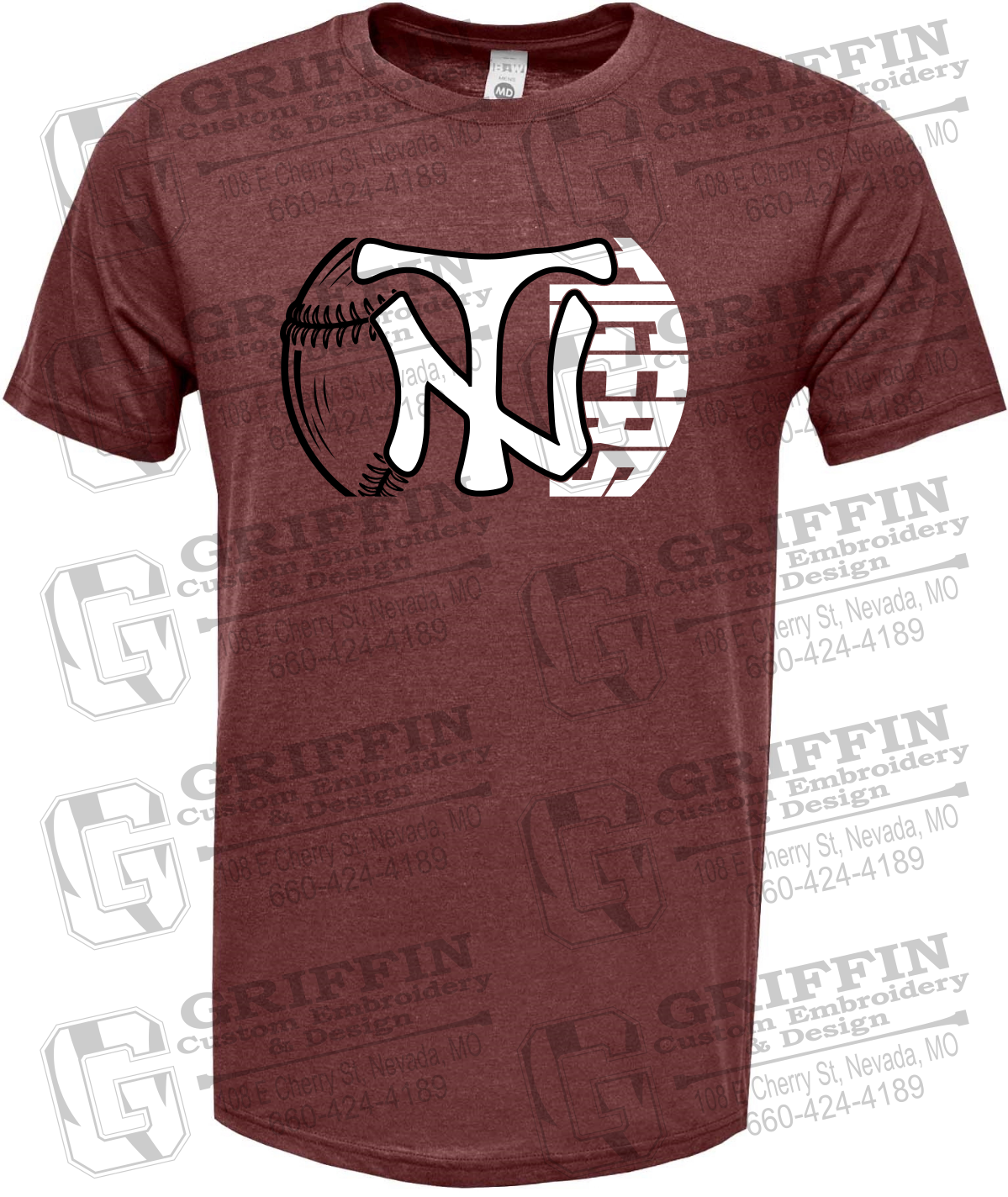 Soft-Tek Short Sleeve T-Shirt - Softball - Nevada Tigers 26-Z