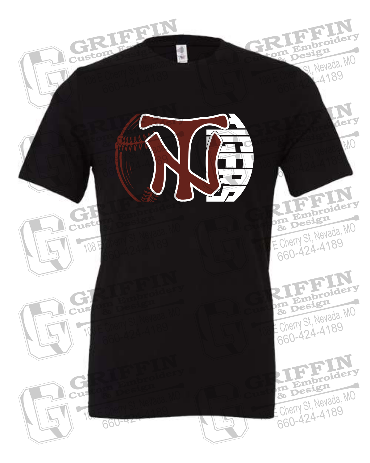 Cotton Short Sleeve T-Shirt - Softball - Nevada Tigers 26-Z