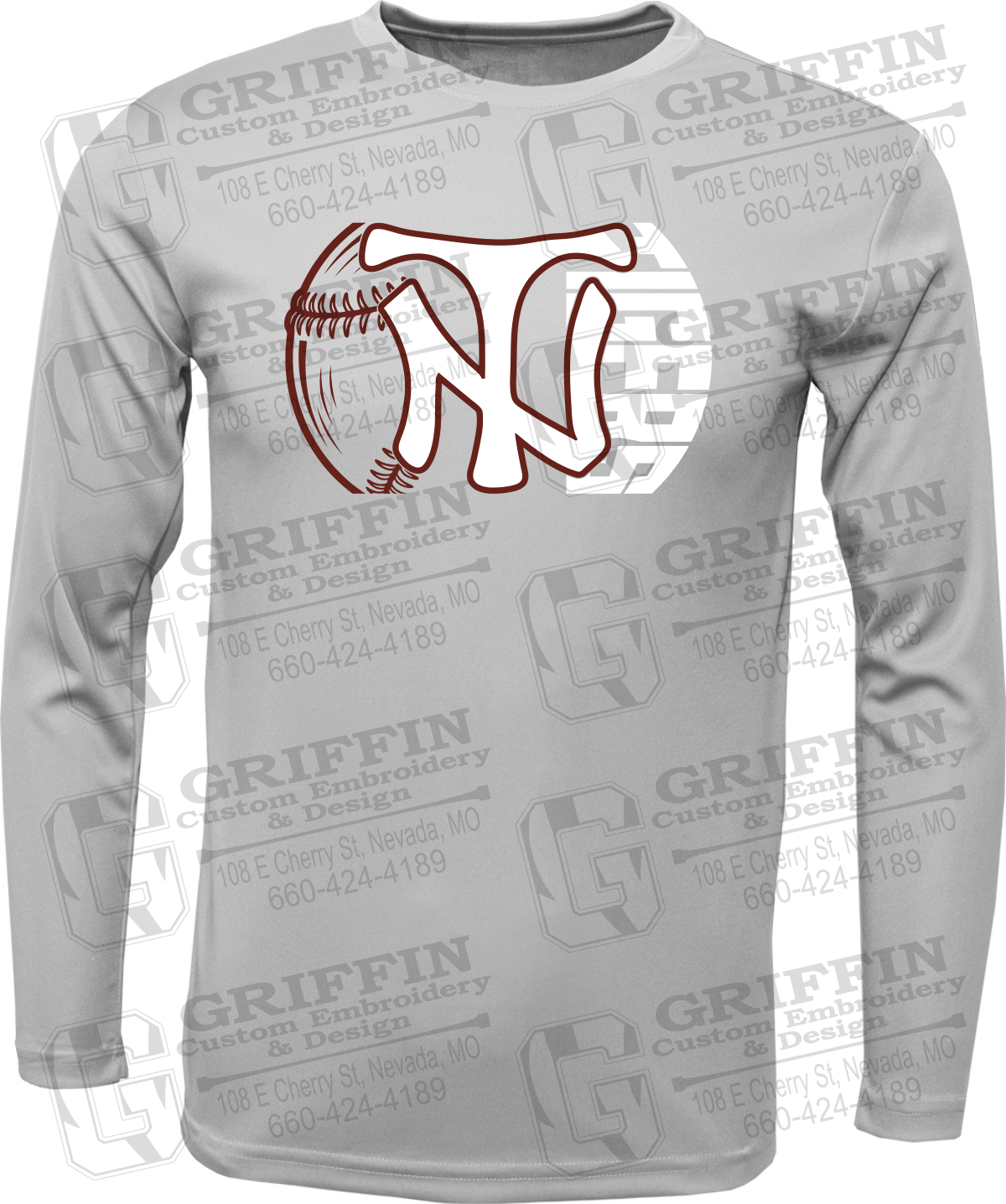 Toddler Dry-Fit Long Sleeve T-Shirt - Softball - Nevada Tigers 26-Z