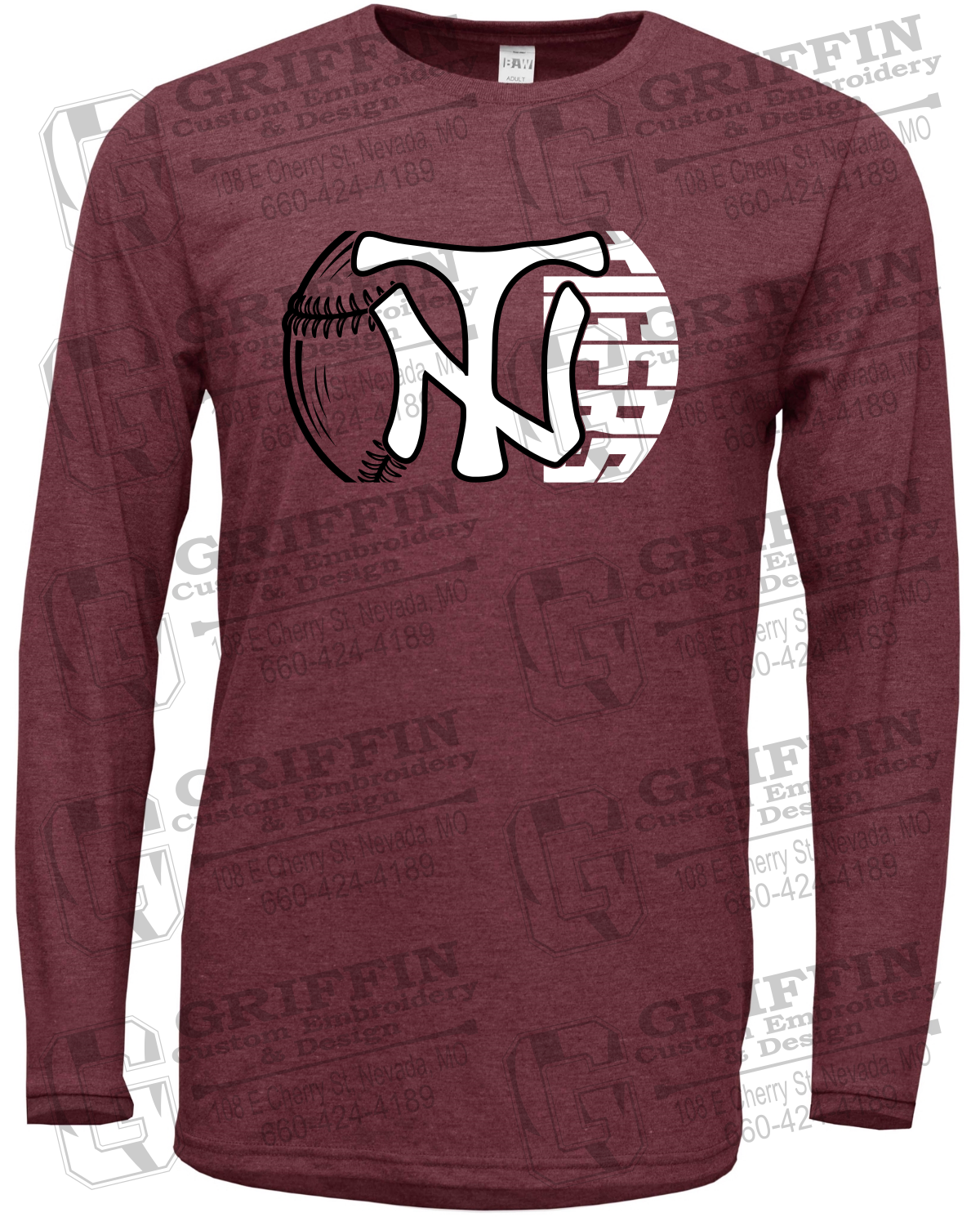 Soft-Tek Long Sleeve T-Shirt - Softball - Nevada Tigers 26-Z