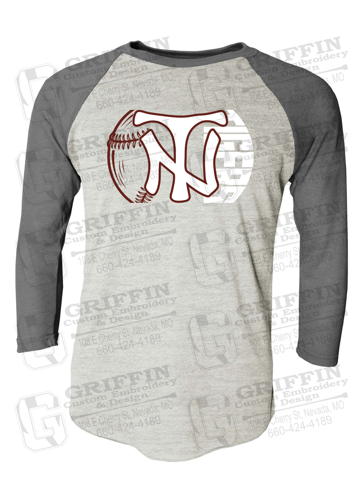 Tri-Blend Raglan Sleeve T-Shirt - Softball - Nevada Tigers 26-Z
