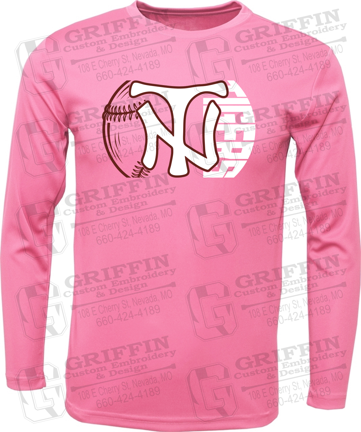 Toddler Dry-Fit Long Sleeve T-Shirt - Softball - Nevada Tigers 26-Z