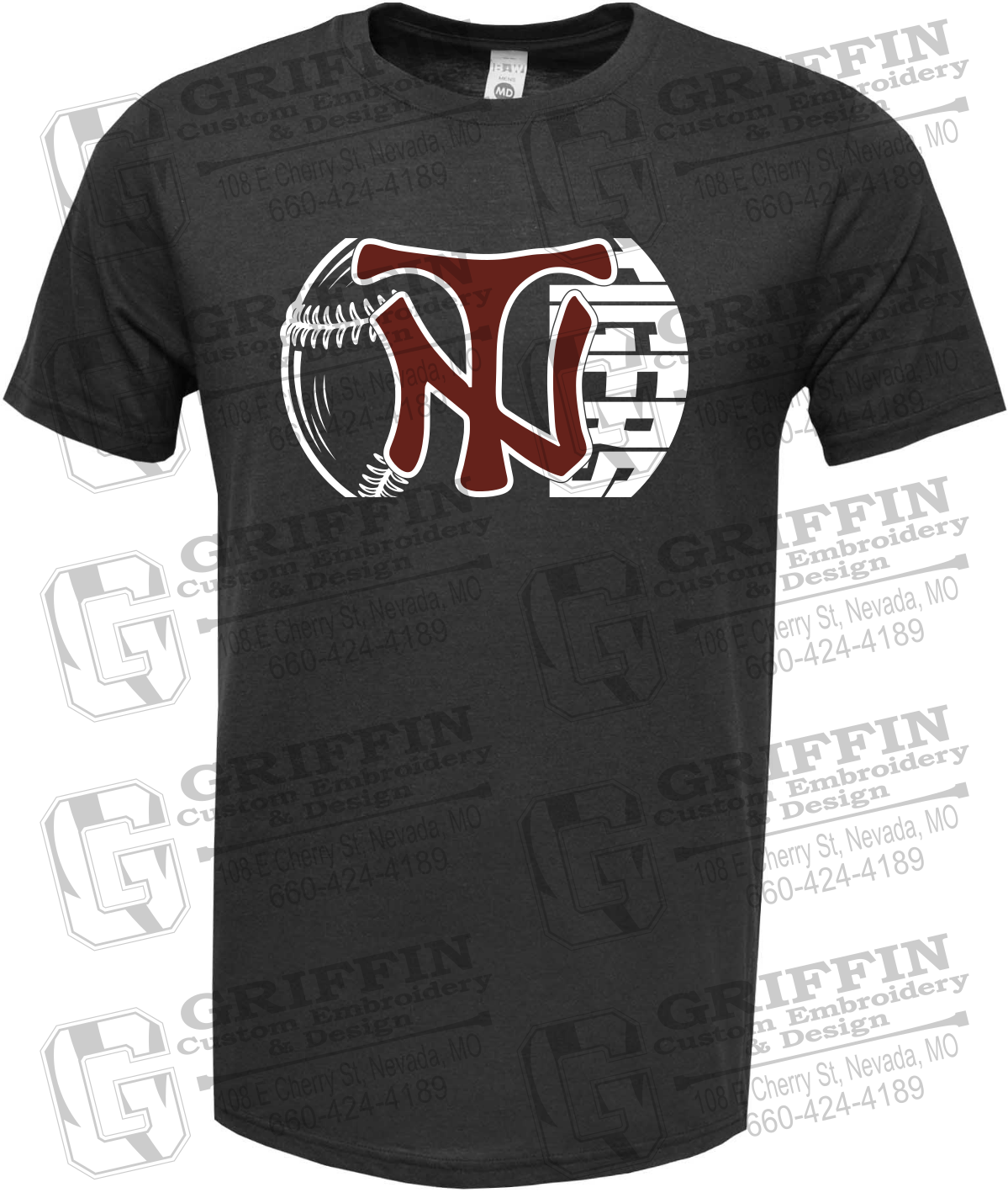 Soft-Tek Short Sleeve T-Shirt - Softball - Nevada Tigers 26-Z