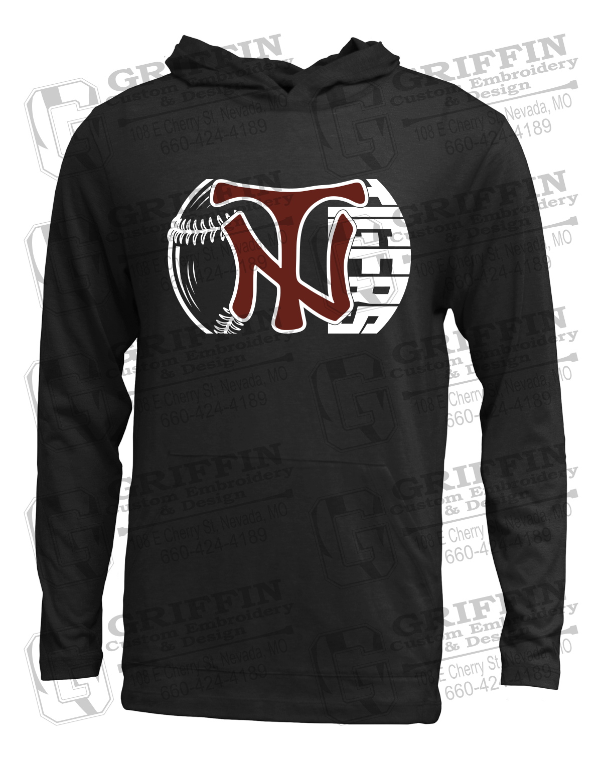Soft-Tek T-Shirt Hoodie - Softball - Nevada Tigers 26-Z