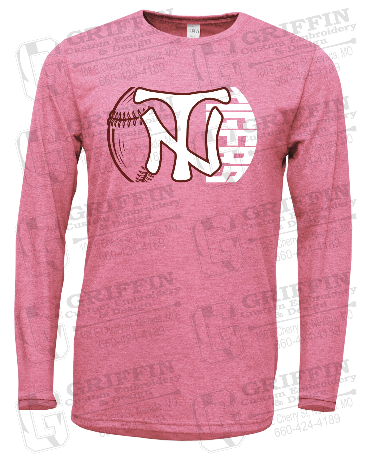 Soft-Tek Long Sleeve T-Shirt - Softball - Nevada Tigers 26-Z