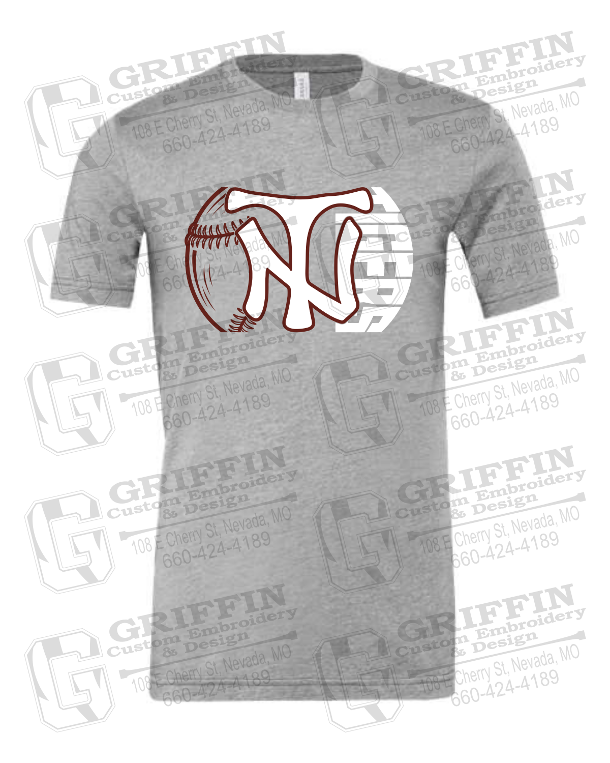 Cotton Short Sleeve T-Shirt - Softball - Nevada Tigers 26-Z