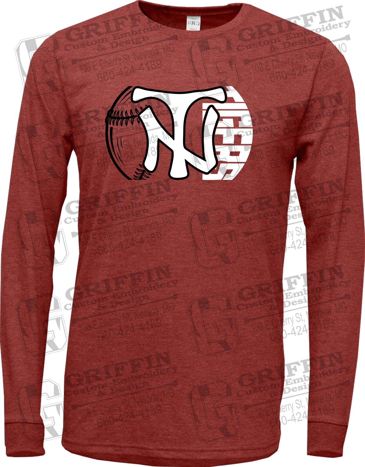 Soft-Tek Long Sleeve T-Shirt - Softball - Nevada Tigers 26-Z