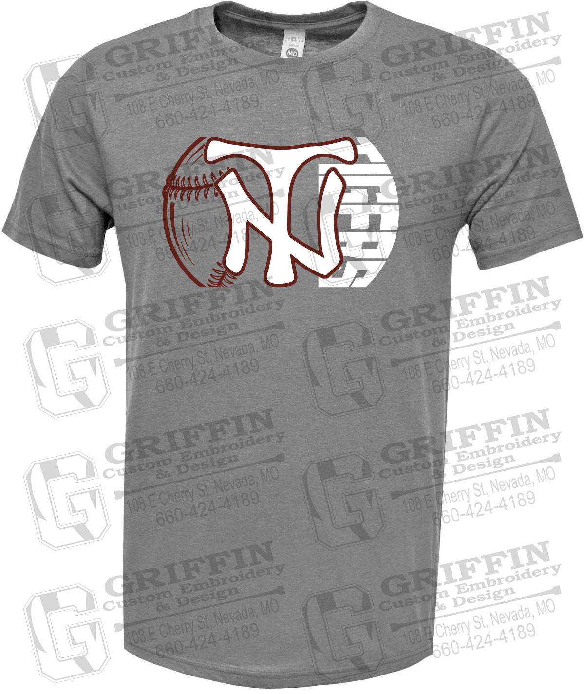 Soft-Tek Short Sleeve T-Shirt - Softball - Nevada Tigers 26-Z
