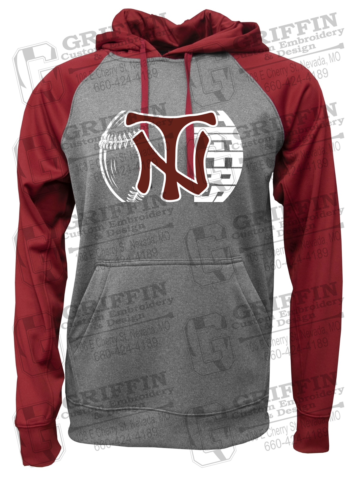 Performance Fleece Raglan Hoodie - Softball - Nevada Tigers 26-Z
