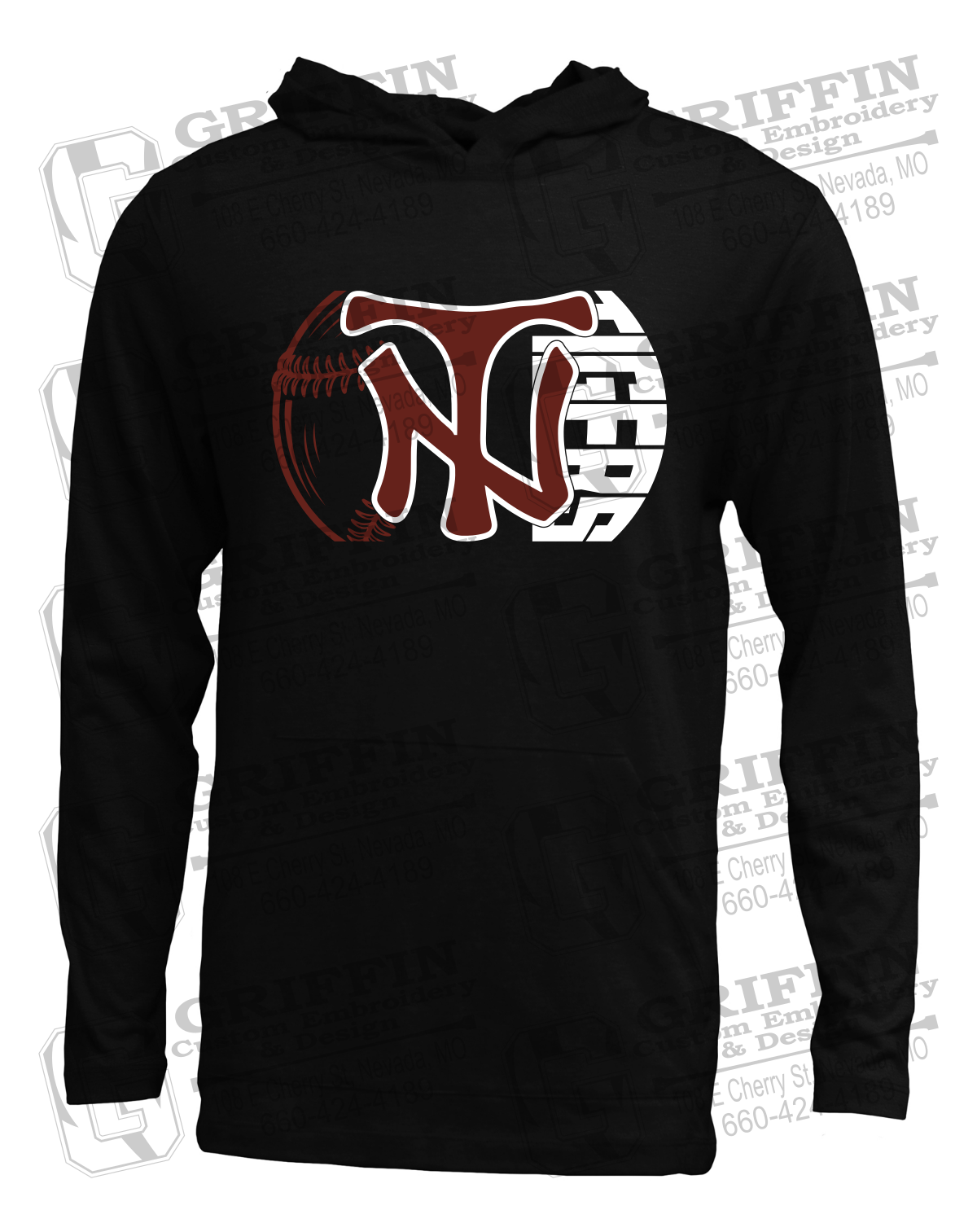 Soft-Tek T-Shirt Hoodie - Softball - Nevada Tigers 26-Z