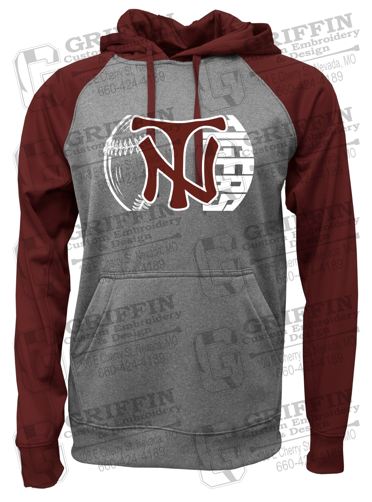 Performance Fleece Raglan Hoodie - Softball - Nevada Tigers 26-Z