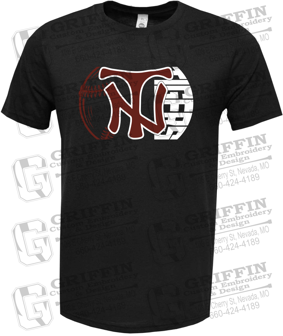 Soft-Tek Short Sleeve T-Shirt - Softball - Nevada Tigers 26-Z