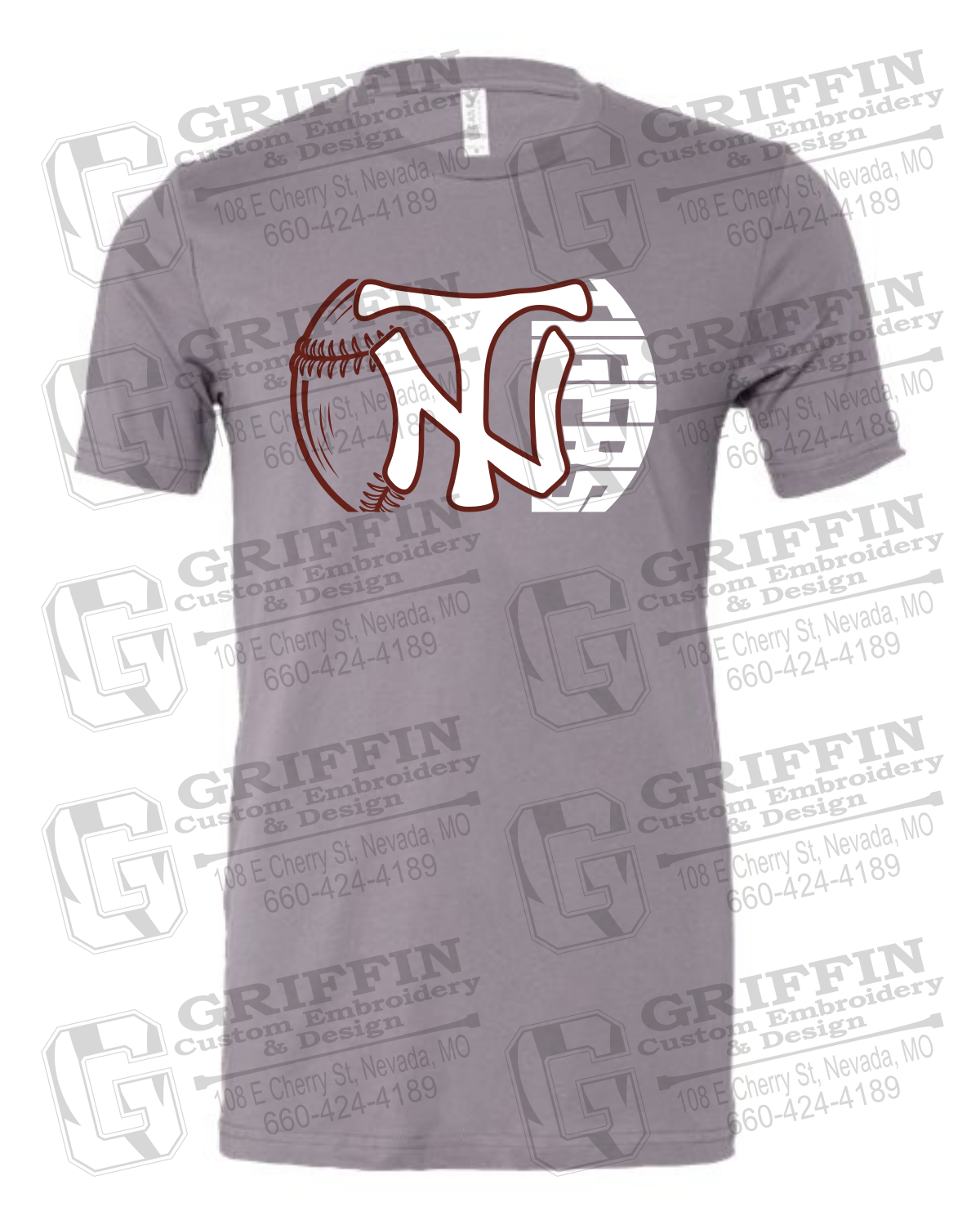 Cotton Short Sleeve T-Shirt - Softball - Nevada Tigers 26-Z