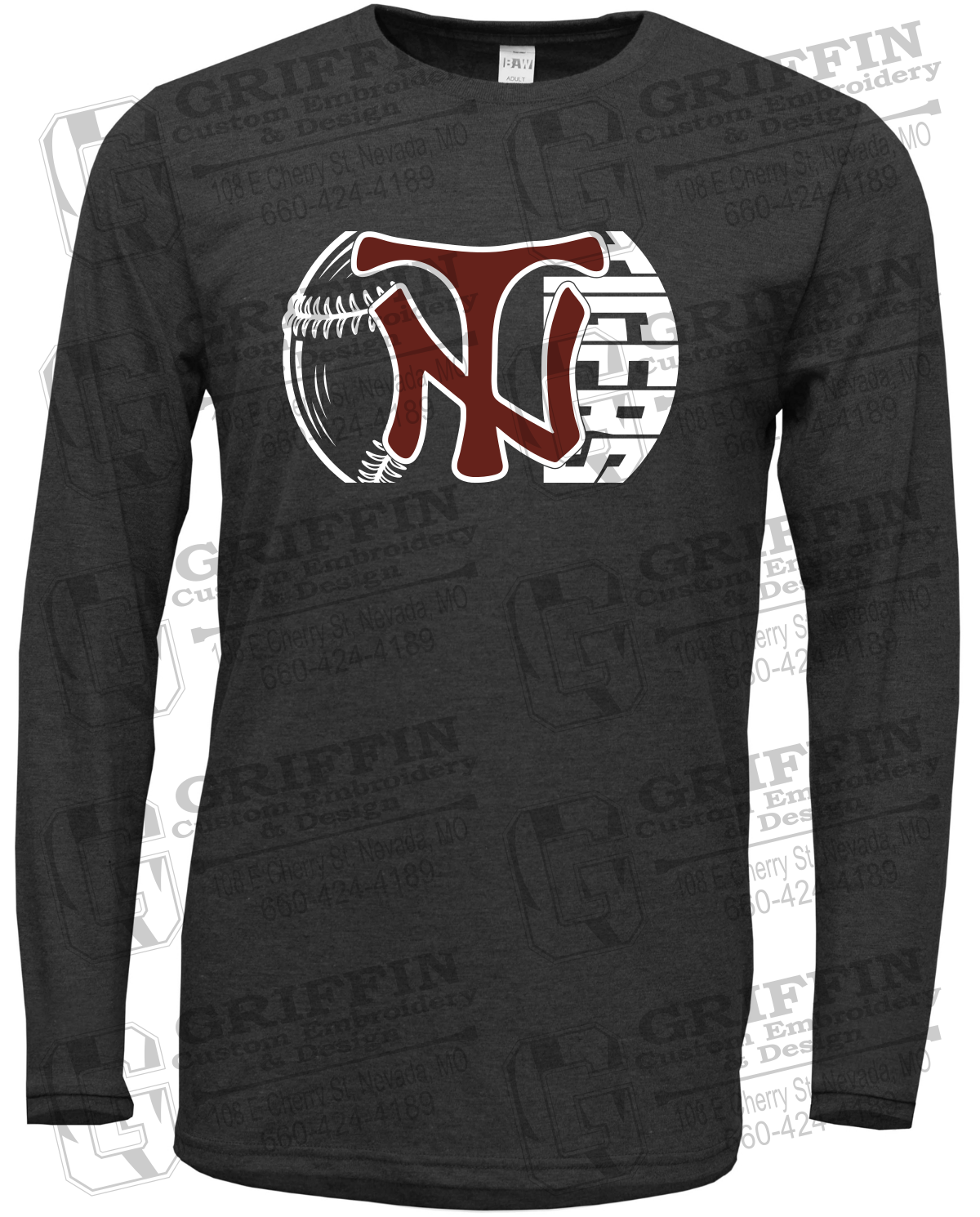 Soft-Tek Long Sleeve T-Shirt - Softball - Nevada Tigers 26-Z