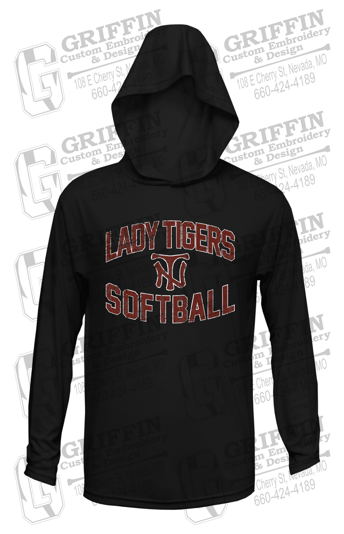 Dry-Fit T-Shirt Hoodie - Softball - Nevada Tigers 27-A