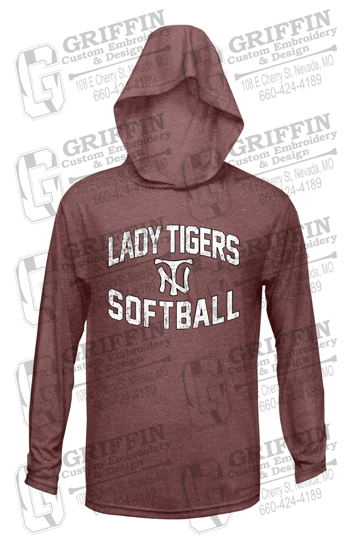 Dry-Fit T-Shirt Hoodie - Softball - Nevada Tigers 27-A