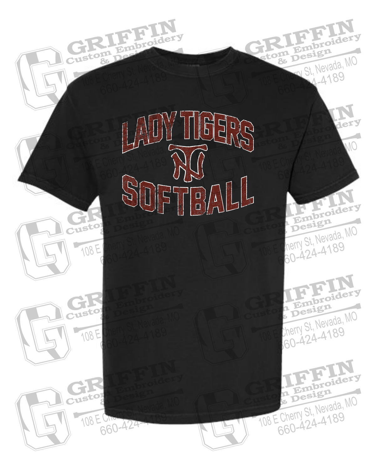Comfort Colors Short Sleeve T-Shirt - Softball - Nevada Tigers 27-A