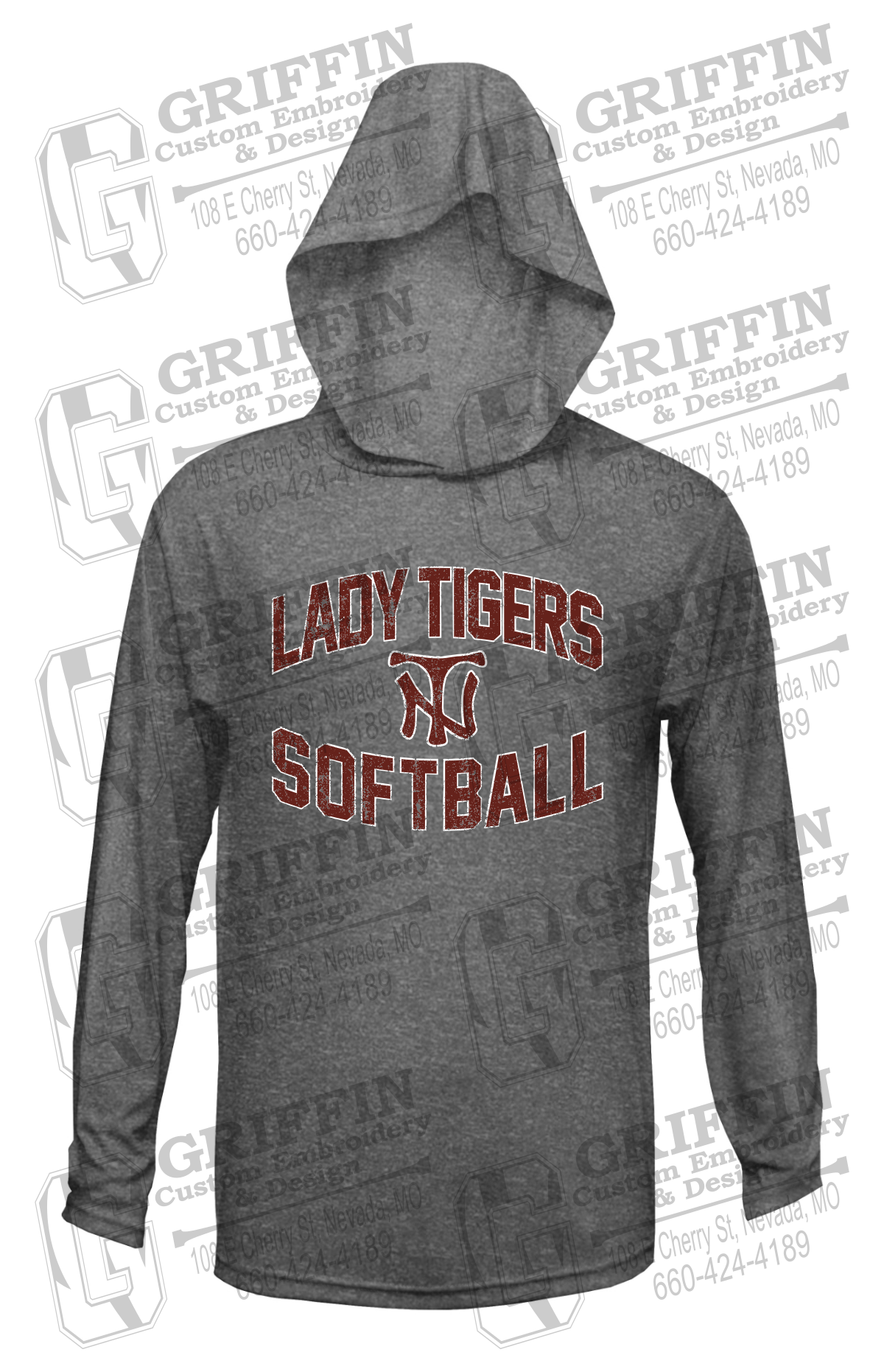 Dry-Fit T-Shirt Hoodie - Softball - Nevada Tigers 27-A