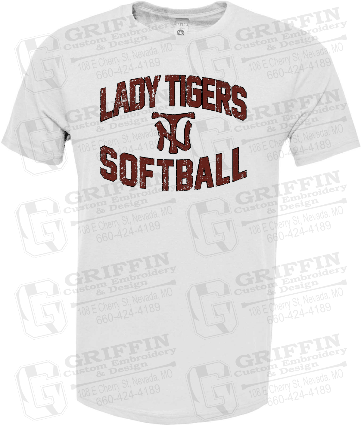 Soft-Tek Short Sleeve T-Shirt - Softball - Nevada Tigers 27-A