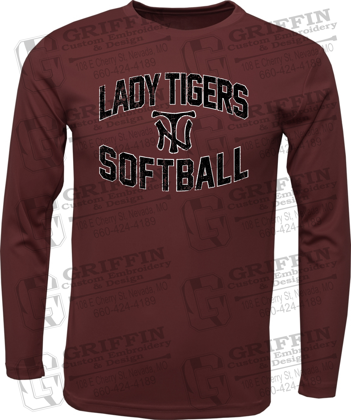 Toddler Dry-Fit Long Sleeve T-Shirt - Softball - Nevada Tigers 27-A