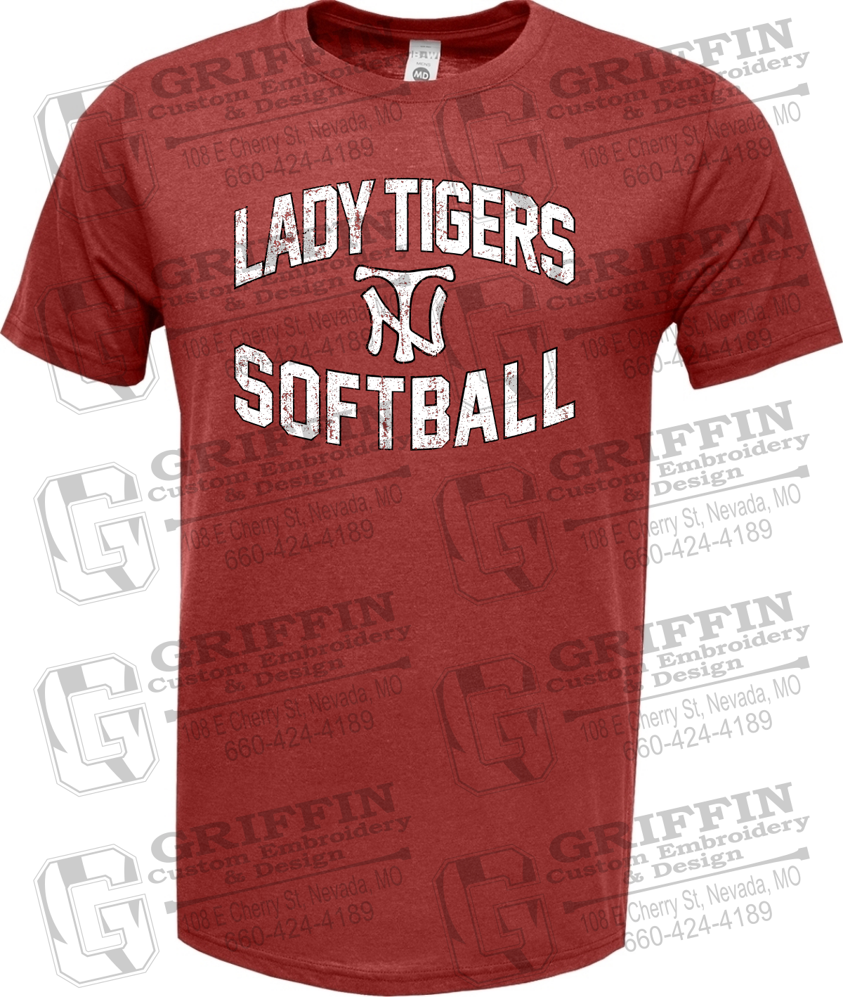 Soft-Tek Short Sleeve T-Shirt - Softball - Nevada Tigers 27-A