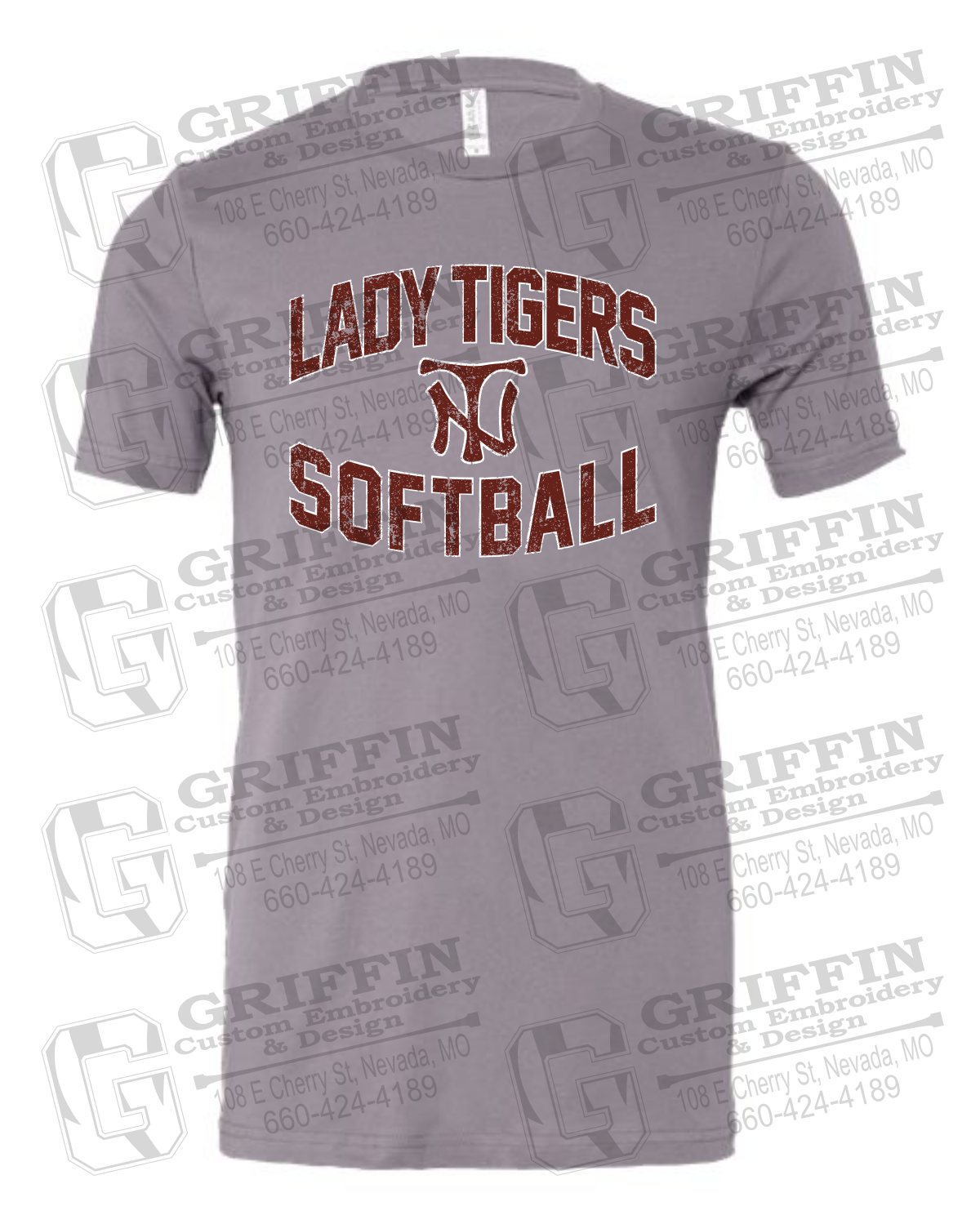 Cotton Short Sleeve T-Shirt - Softball - Nevada Tigers 27-A