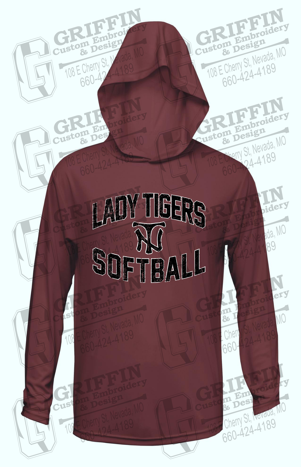 Dry-Fit T-Shirt Hoodie - Softball - Nevada Tigers 27-A
