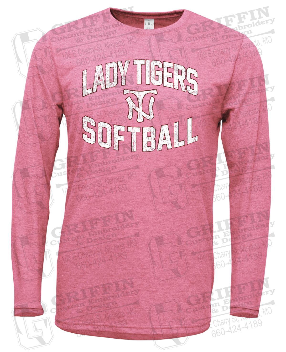 Soft-Tek Long Sleeve T-Shirt - Softball - Nevada Tigers 27-A