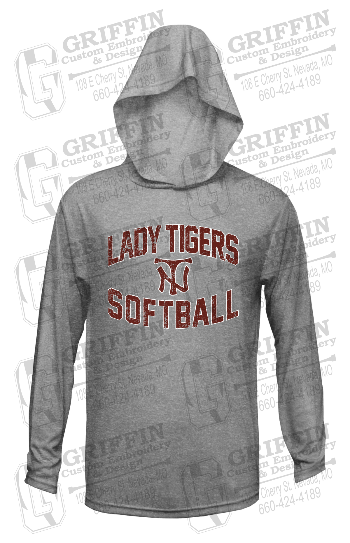Dry-Fit T-Shirt Hoodie - Softball - Nevada Tigers 27-A