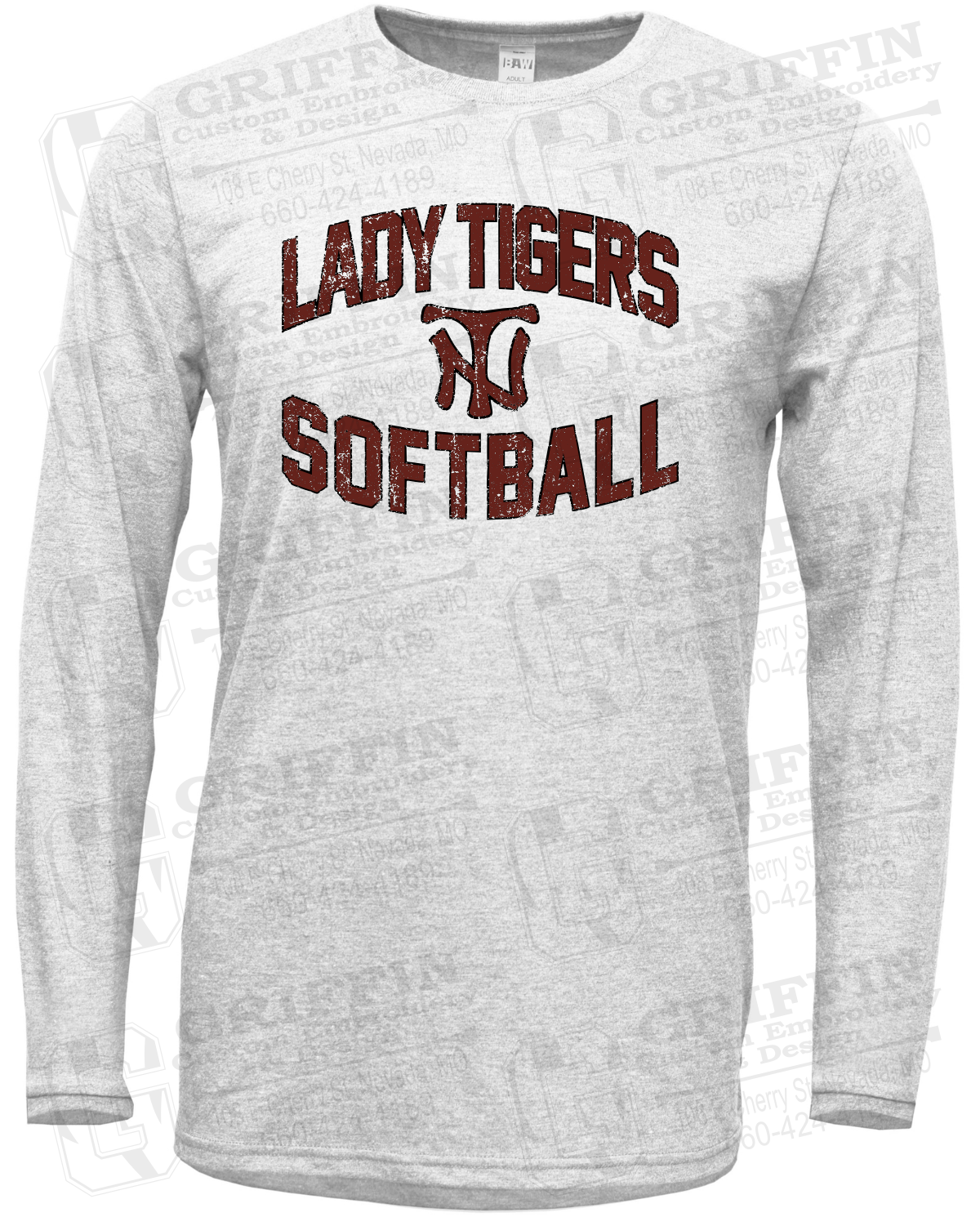 Soft-Tek Long Sleeve T-Shirt - Softball - Nevada Tigers 27-A