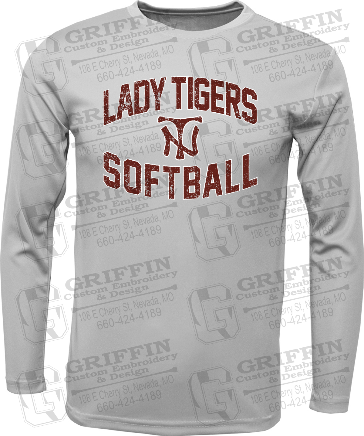 Toddler Dry-Fit Long Sleeve T-Shirt - Softball - Nevada Tigers 27-A