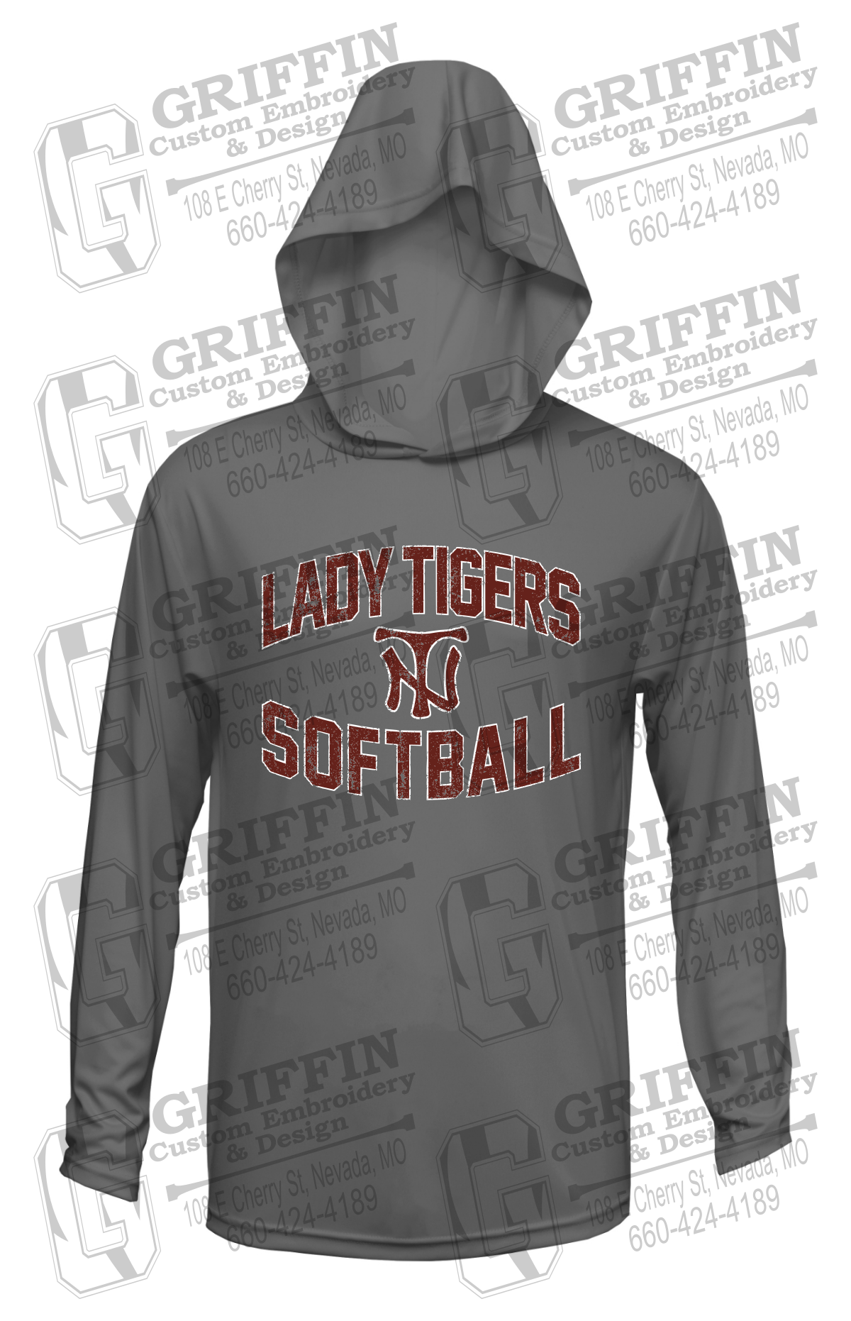 Dry-Fit T-Shirt Hoodie - Softball - Nevada Tigers 27-A