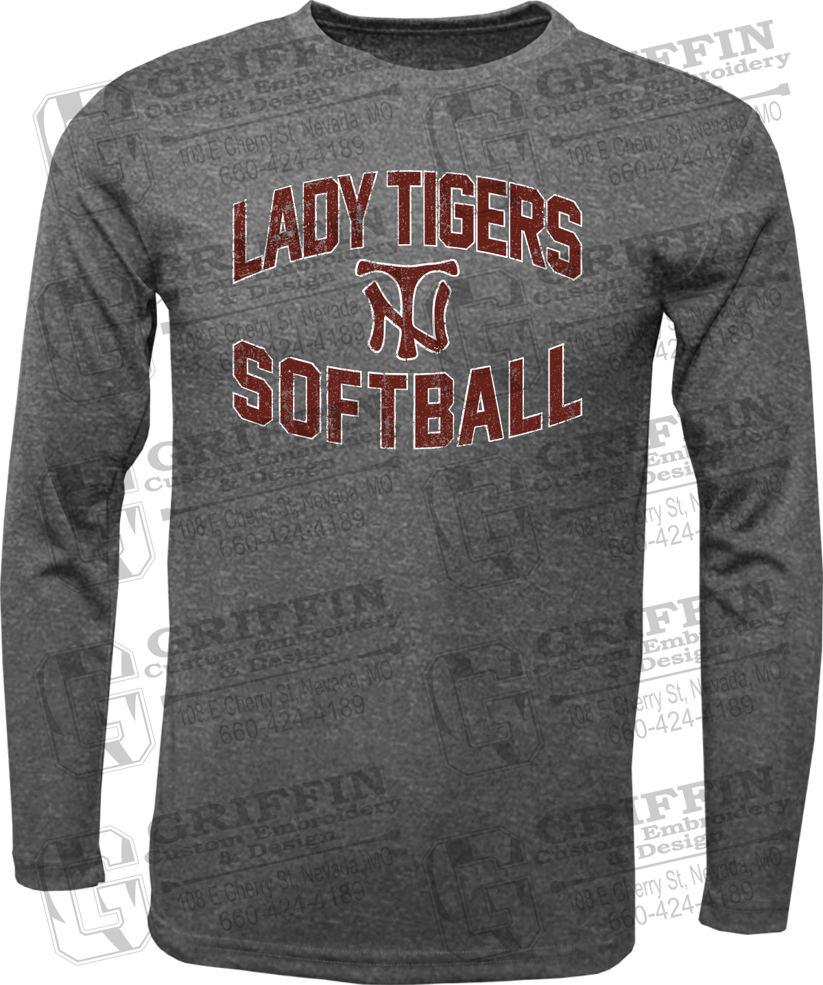 Dry-Fit Long Sleeve T-Shirt - Softball - Nevada Tigers 27-A
