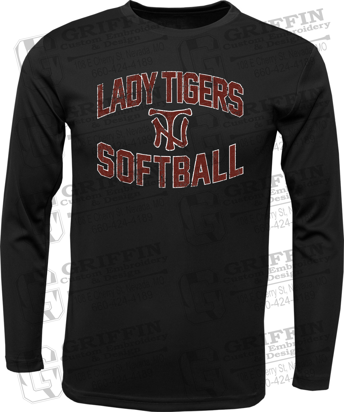 Toddler Dry-Fit Long Sleeve T-Shirt - Softball - Nevada Tigers 27-A