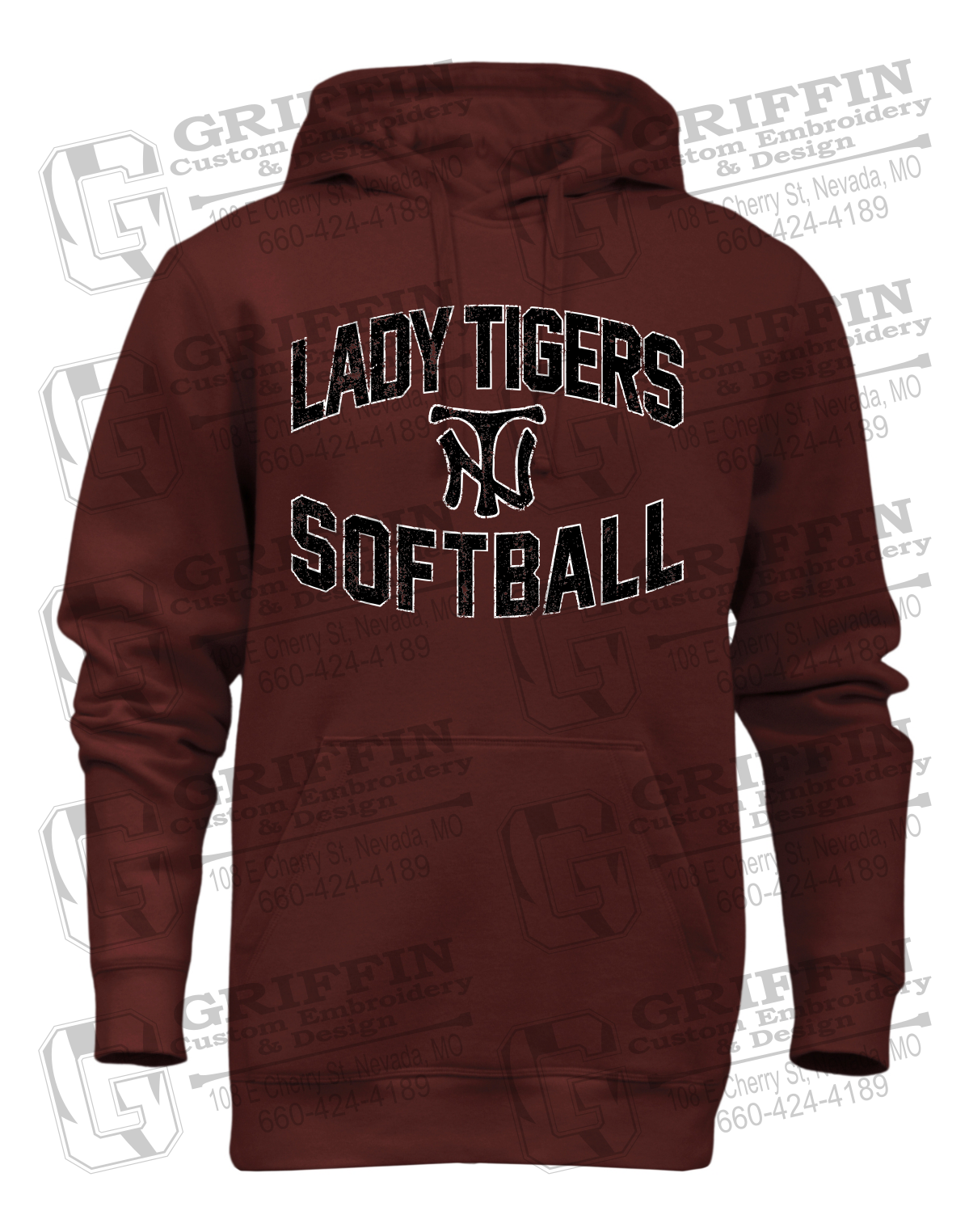 Heavyweight Fleece Hoodie - Softball - Nevada Tigers 27-A
