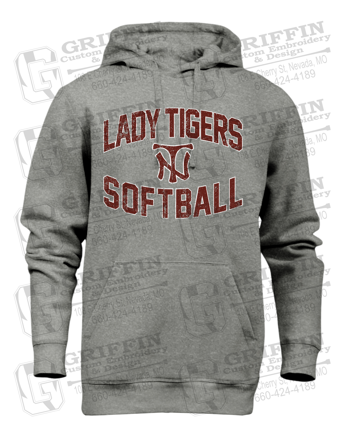 Heavyweight Fleece Hoodie - Softball - Nevada Tigers 27-A