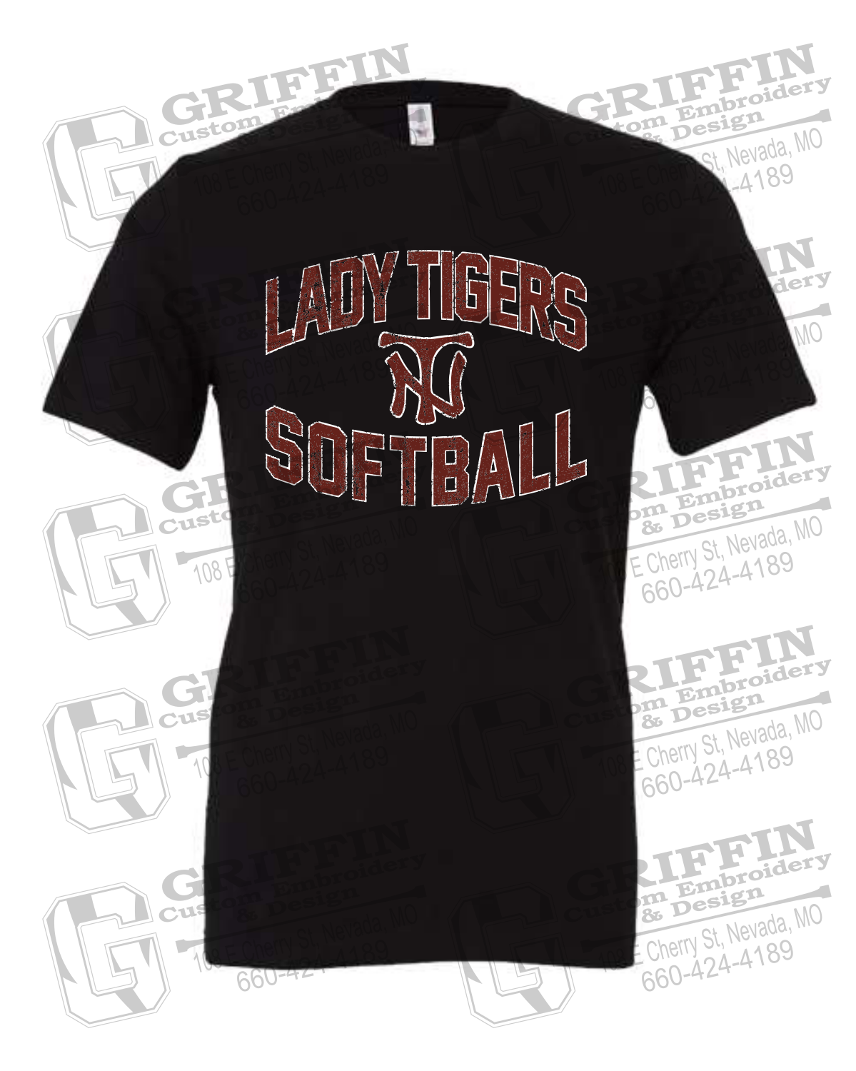 Cotton Short Sleeve T-Shirt - Softball - Nevada Tigers 27-A