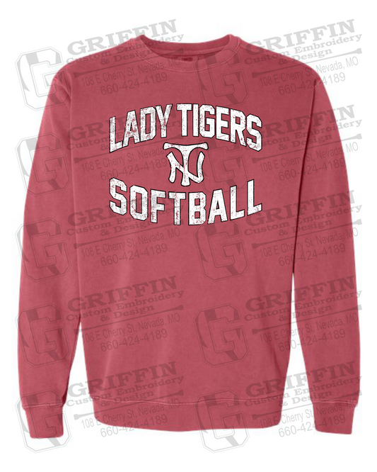 Comfort Colors Crewneck Sweatshirt - Softball - Nevada Tigers 27-A