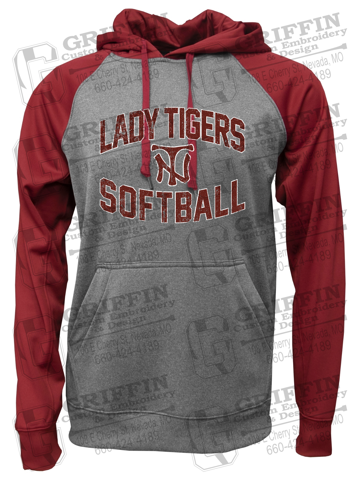 Performance Fleece Raglan Hoodie - Softball - Nevada Tigers 27-A