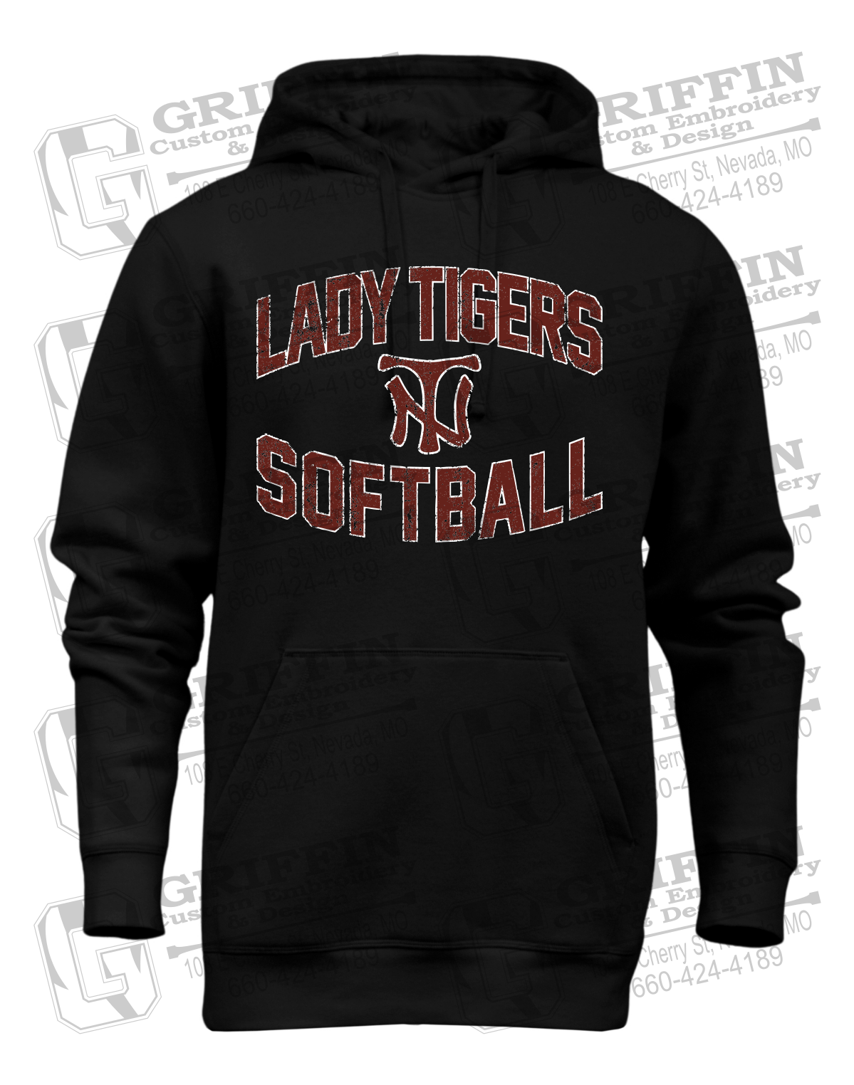 Heavyweight Fleece Hoodie - Softball - Nevada Tigers 27-A